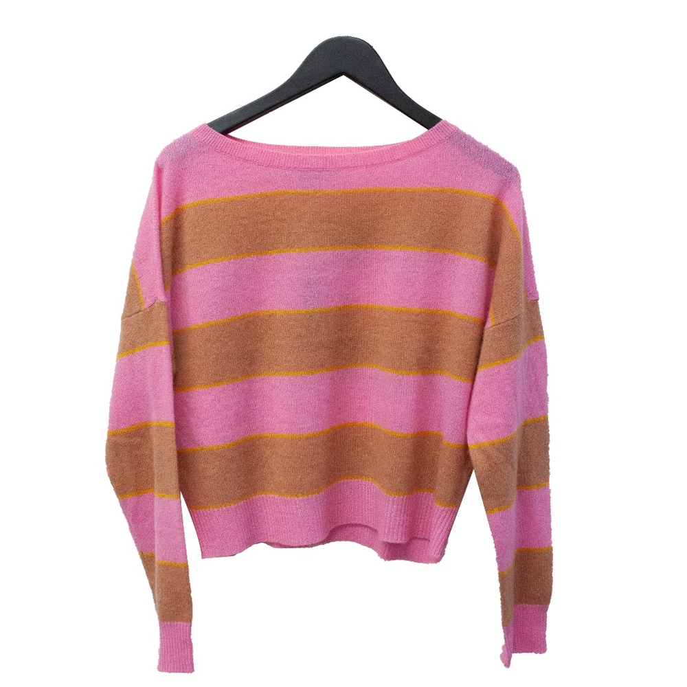 360 CASHMERE VALERY SWEATER, CARNATION/MULTI